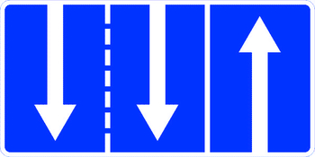5.15.7 направление движения по полосам (700 x 1400) - Дорожные знаки - Знаки особых предписаний - Магазин охраны труда Протекторшоп