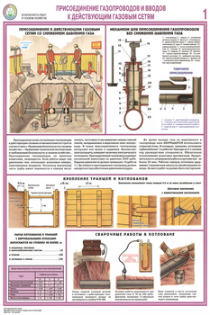 ПС22 Безопасность работ в газовом хозяйстве (пластик, А2, 4 листа) - Плакаты - Газоопасные работы - Магазин охраны труда Протекторшоп